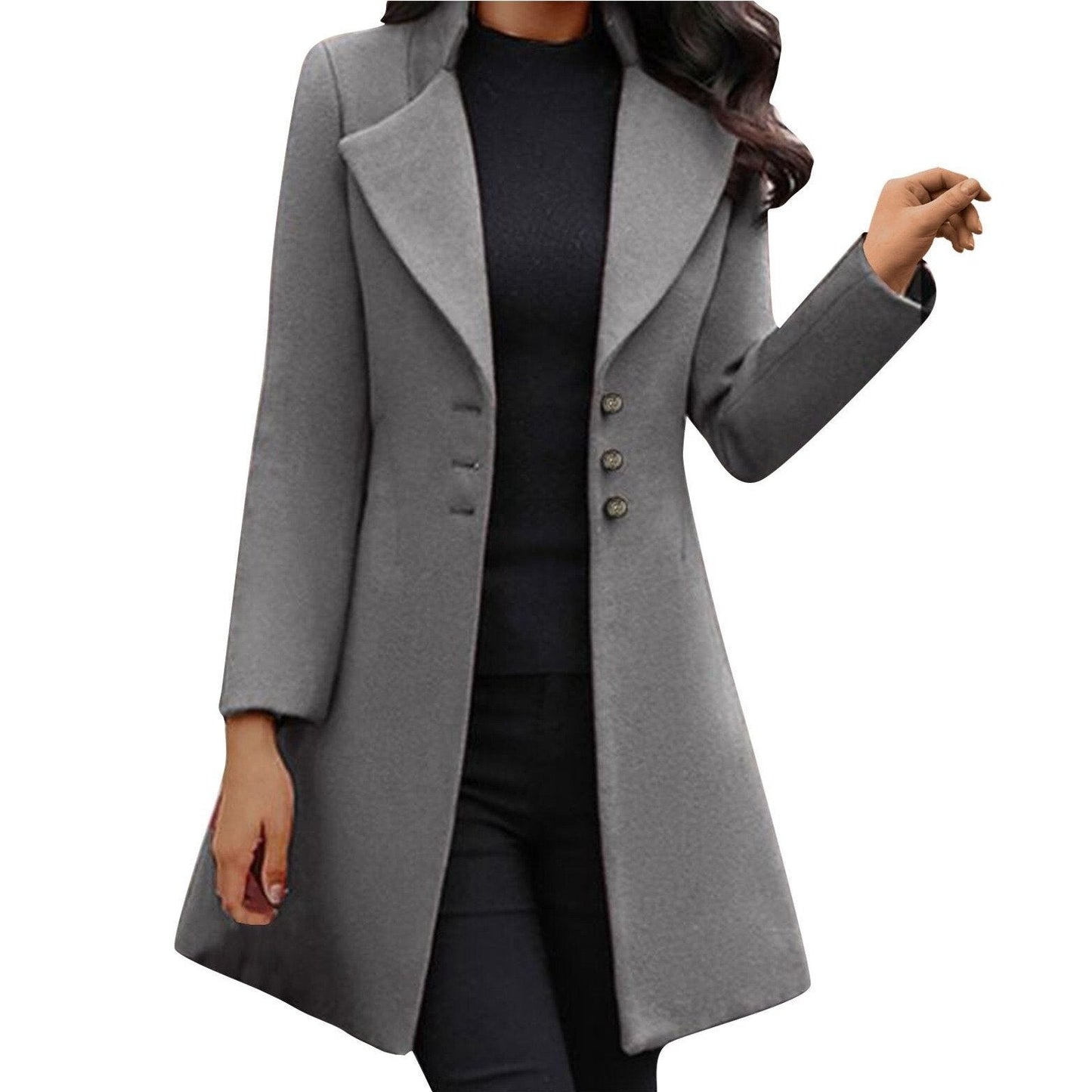 LM | Italian wool coat with long sleeves