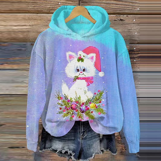 Cute Christmas Maki Tie-Dye Hoodie elevenforest