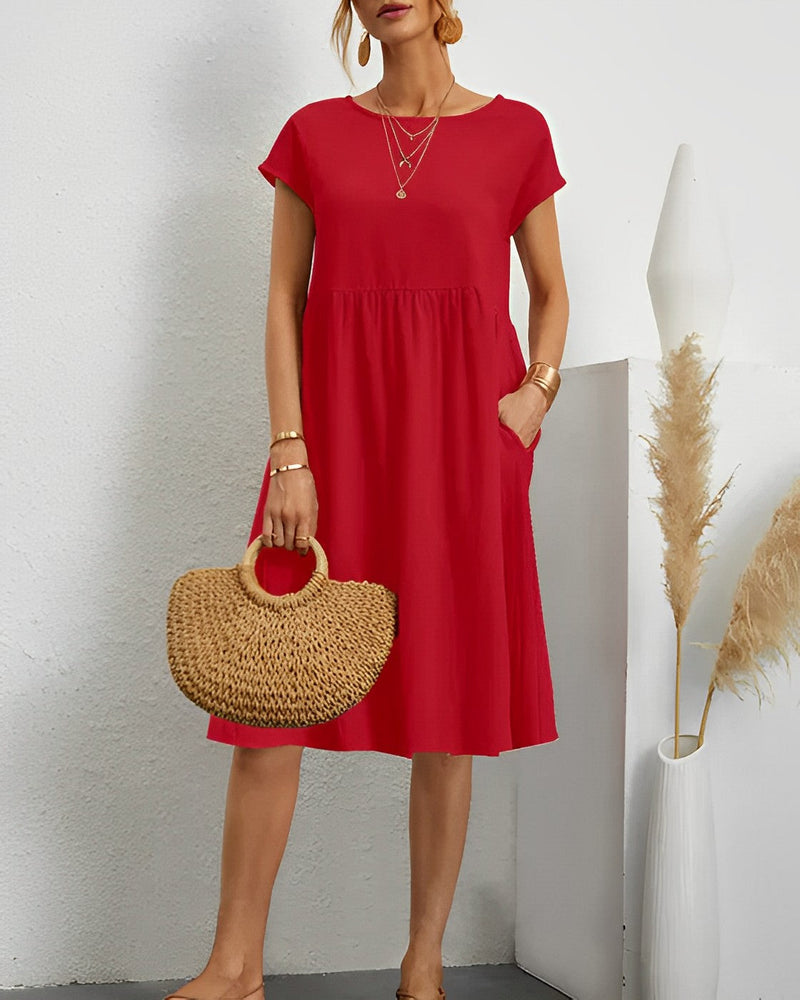 LM | Midi dress with side pocket