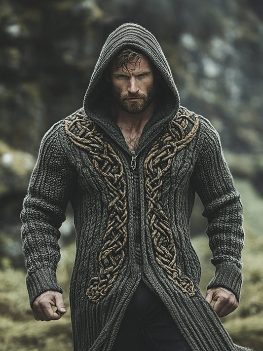 Irish Celtic Myth Men's Hooded Zipper Sweater elevenforest