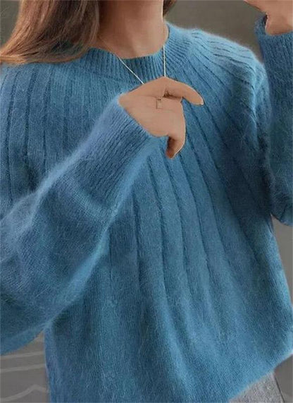 LM | Fluffy cashmere knit sweater