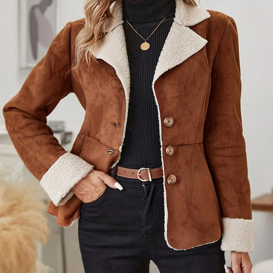 LM | Thermal jacket with faux fur collar
