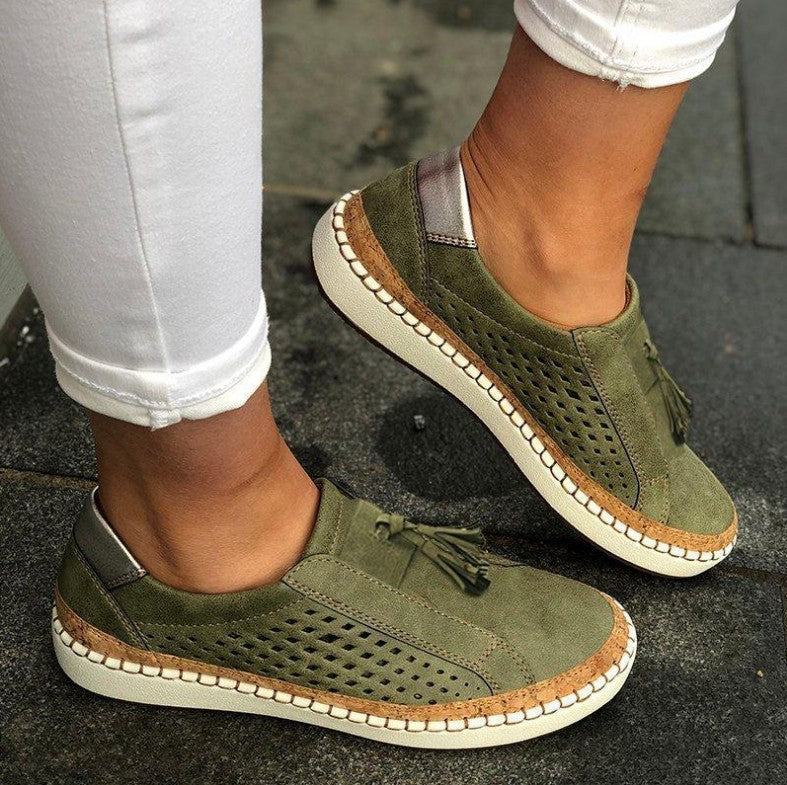 LM | Slip-on sneakers with tassel detail
