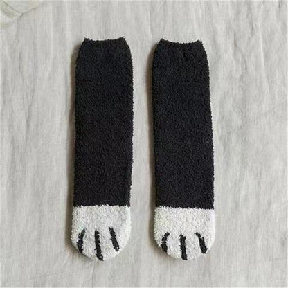 Lovely Cat Paw Inspired Fuzzy Plush Socks elevenforest