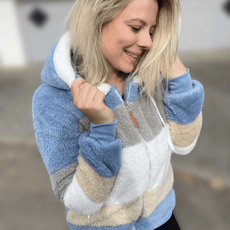 LM | multicolored cuddly jacket for women
