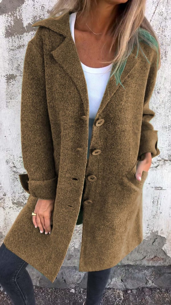 LM | Teni™ Long, casual, elegant jacket with practical pockets