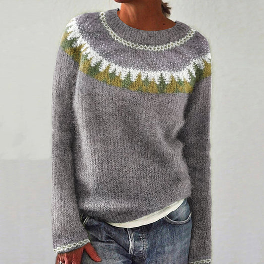 Vintage Iceland Forest Pattern Women's Sweater elevenforest