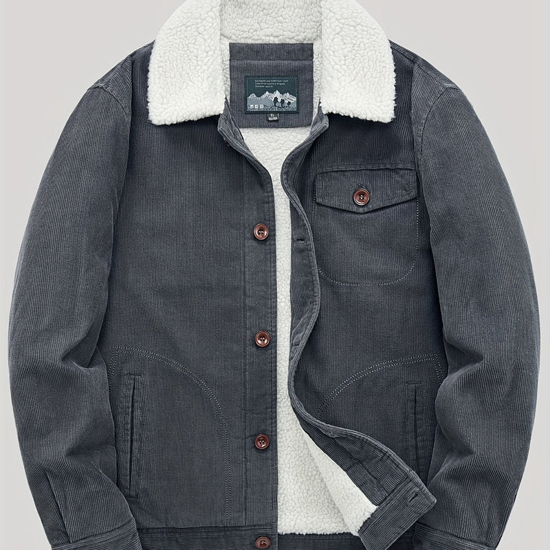 LM | Warm fleece button jacket