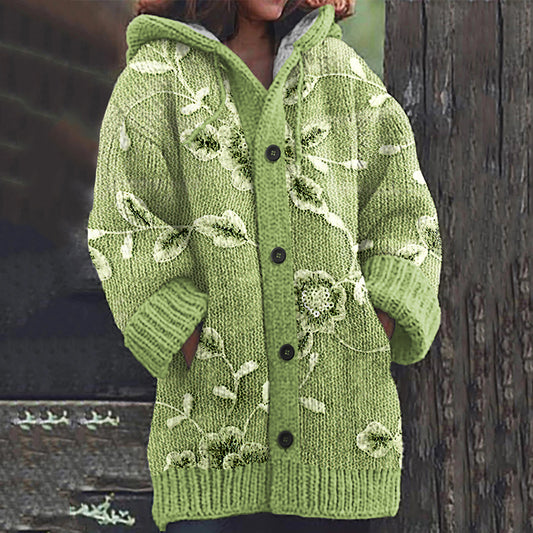 Vintage Bud Print Women's Sweater elevenforest
