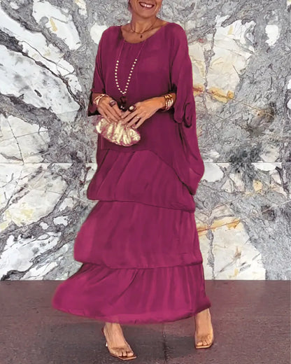 LM | Loose layered maxi dress