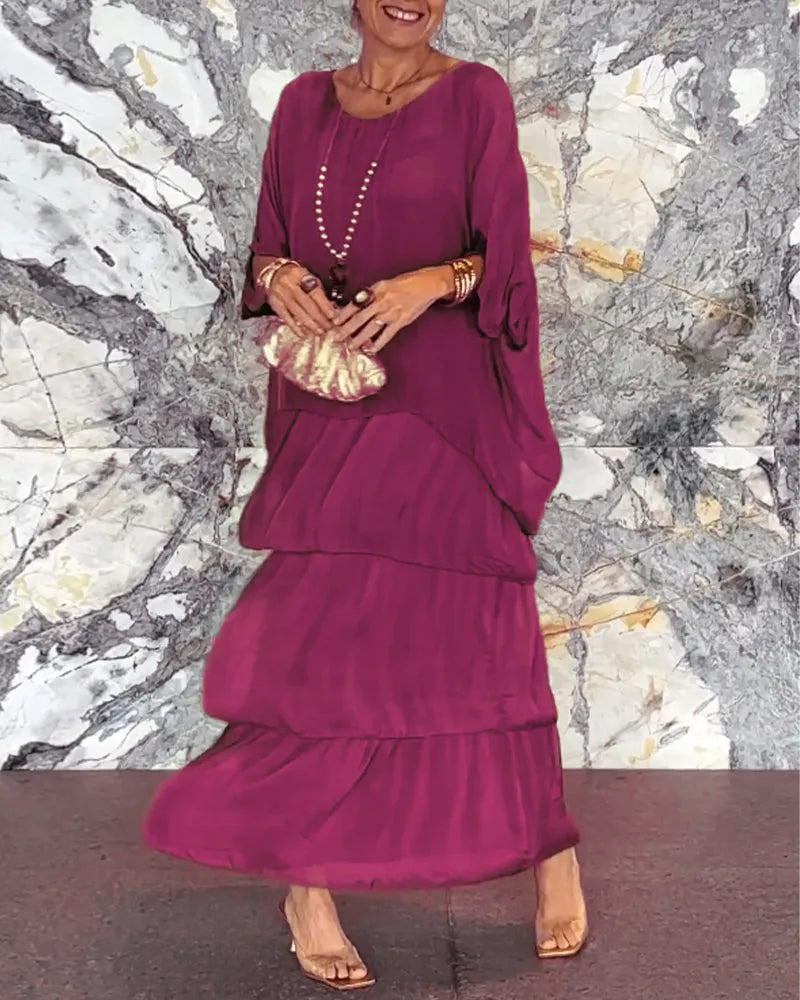 LM | Loose layered maxi dress
