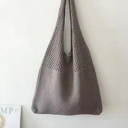 Retro Hollow Hand-Held Shoulder Knitted Wool Bag elevenforest