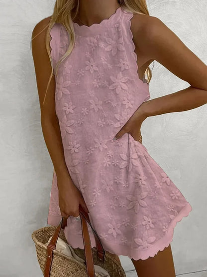 LM | Ladies lace dress, casual, sleeveless