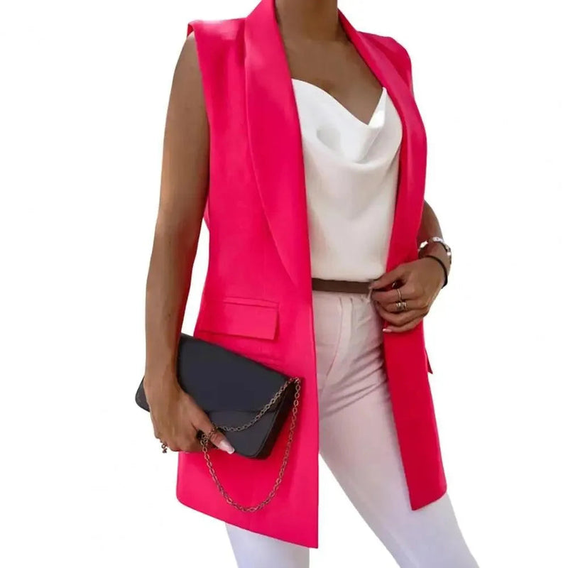 LM | Trude - Sleeveless, One-button closure, Versatile colors - Perfect for spring and fall