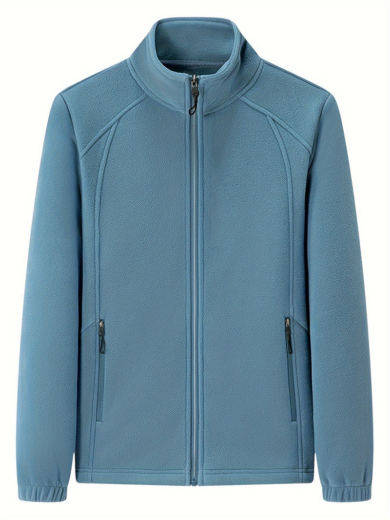 LM | Plush women's outdoor jacket with stand-up collar and long sleeves