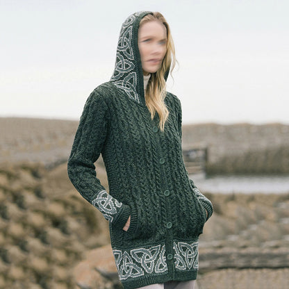 Vintage Celtic Jacquard Knit Cardigan Sweater elevenforest