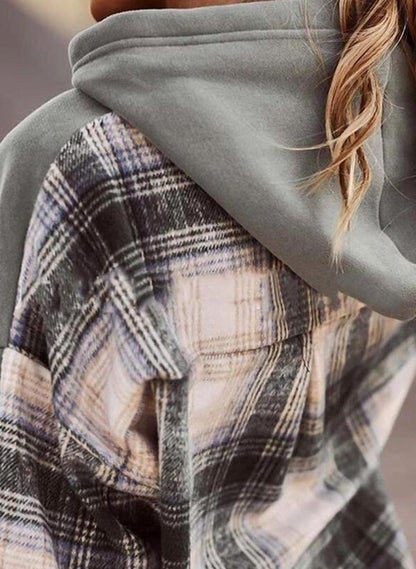 LM | Comfortable long-sleeved patchwork sweatshirt