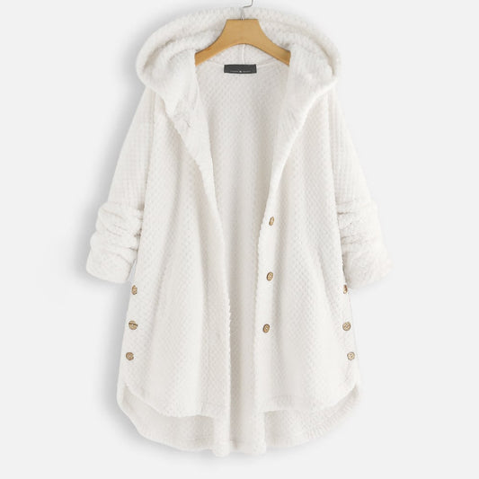LM | warm teddy jacket with hood