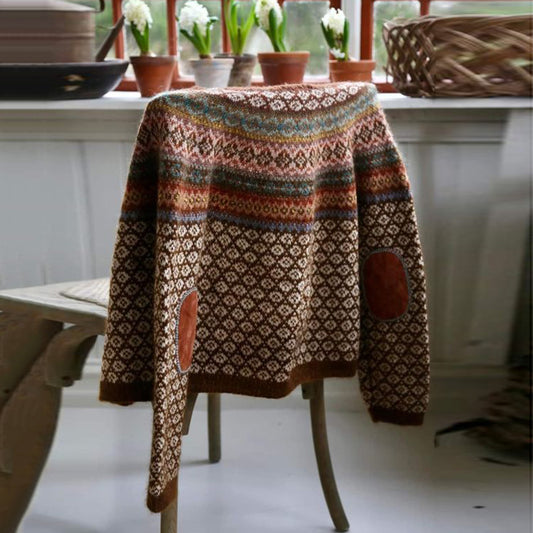 Vintage Icelandic Fair Isle Knit Jacquard Warmth Cardigan Unisex elevenforest