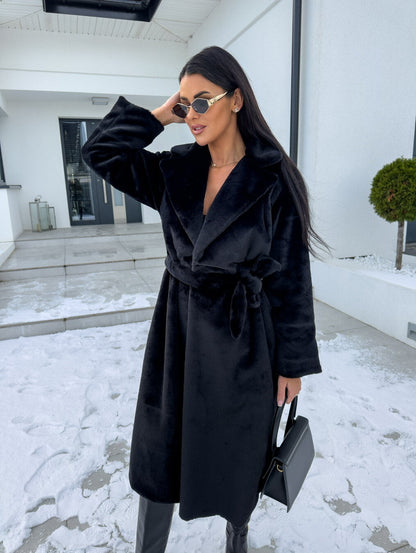 LM | Fluffy long coat for women