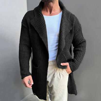 Retro Island Jacquard Pattern Cardigan Sweater artswardrobe