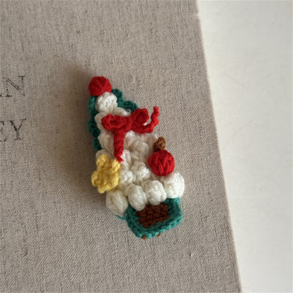 Comstylish Christmas Handmade Crochet Hair Clip