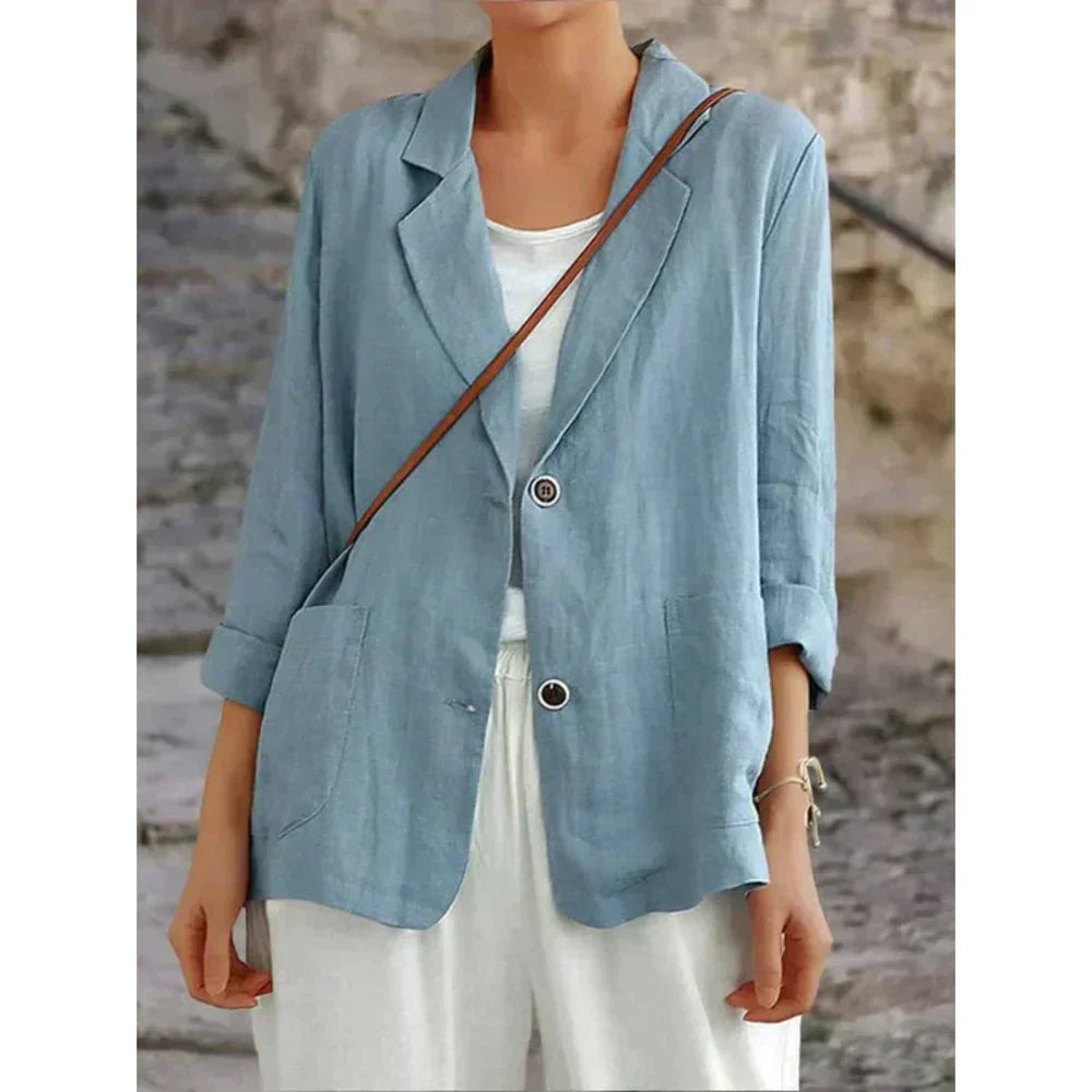 LM | refined stylish linen blazer