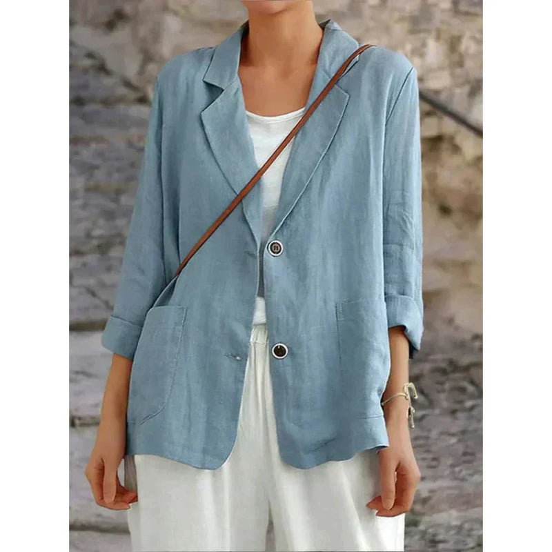 LM | refined stylish linen blazer