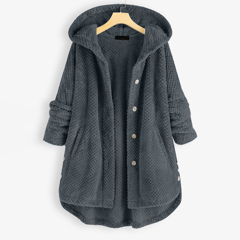 LM | warm teddy jacket with hood