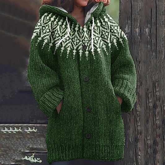 Vintage Icelandic Geometric Knit Graphic Warm Sweater artswardrobe
