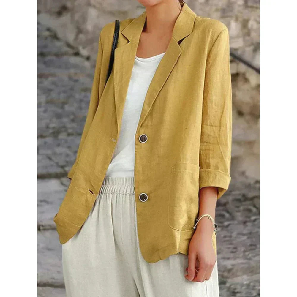 LM | refined stylish linen blazer