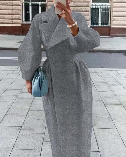 LM | Vintage wool coat with lantern sleeves and turn-ups