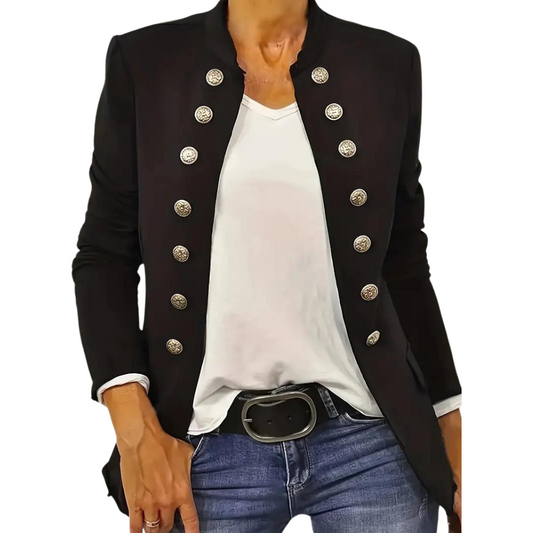 LM | Casual women's blazer with buttons down the front