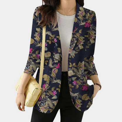LM | Ladies blazer with floral pattern