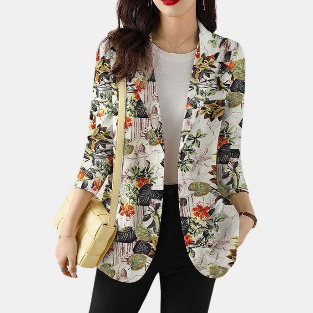 LM | Ladies blazer with floral pattern