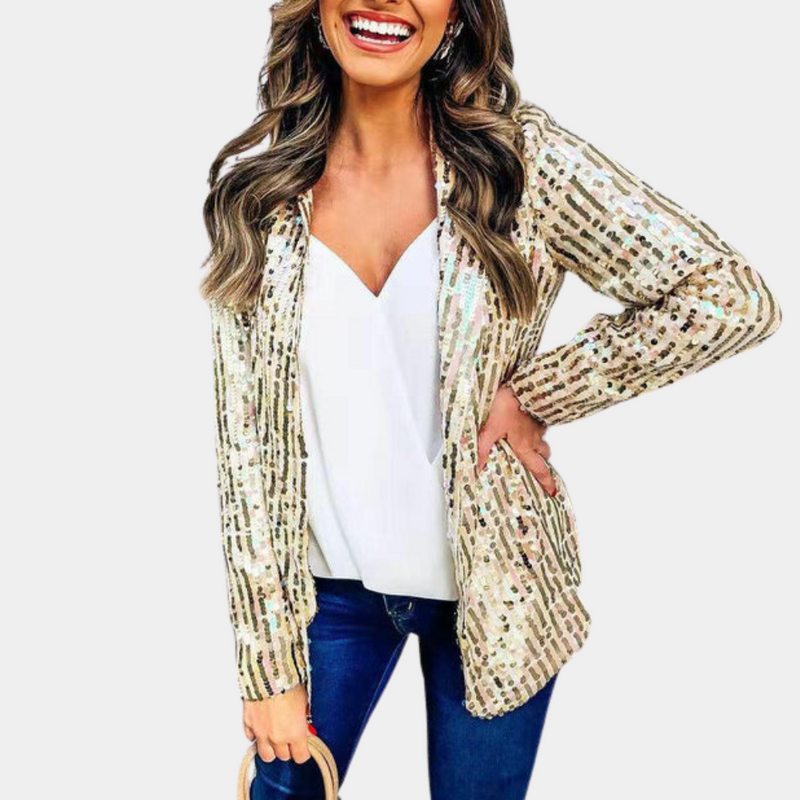 LM | Stylish glitter blazer for women
