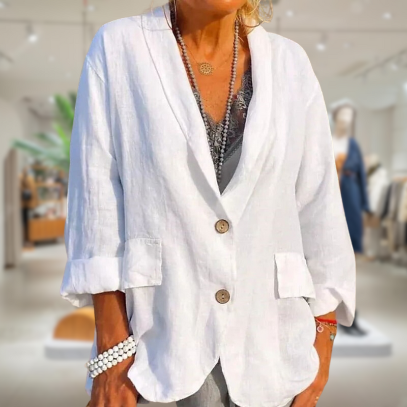 LM | Stylish blazer with buttons for women