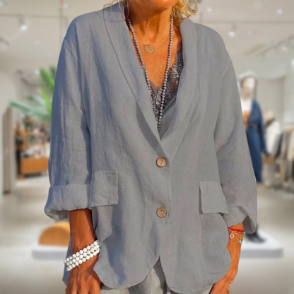 LM | Stylish blazer with buttons for women