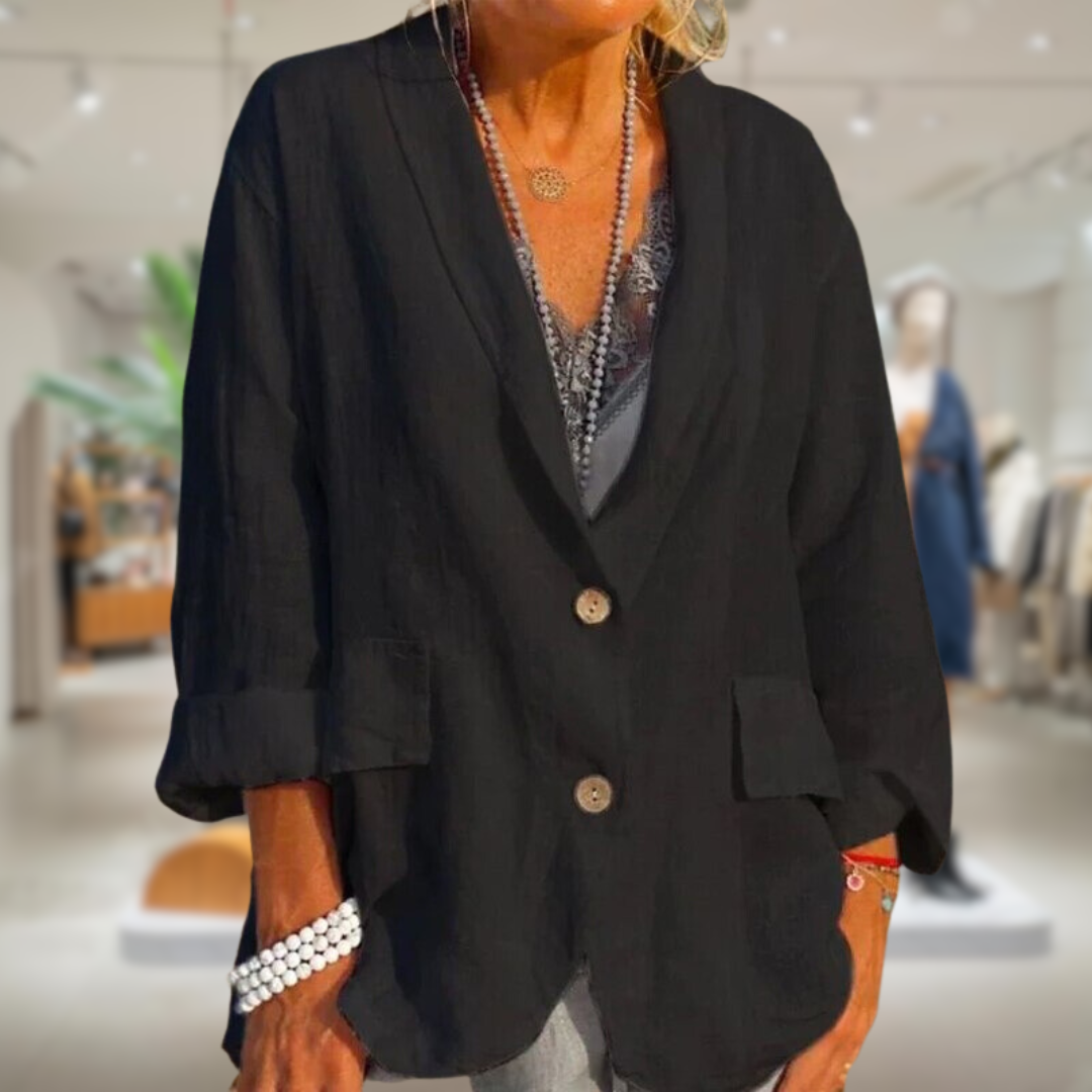 LM | Stylish blazer with buttons for women