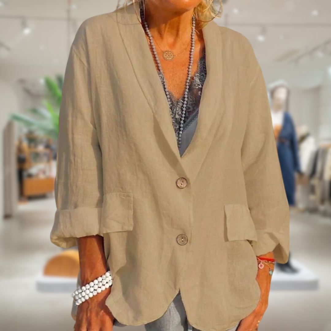 LM | Stylish blazer with buttons for women