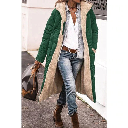 LM | Reversible long sherpa jacket