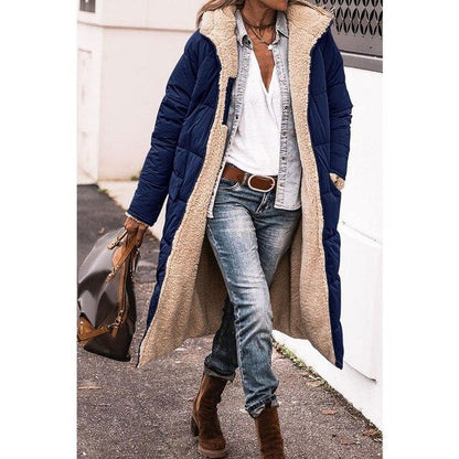 LM | Reversible long sherpa jacket