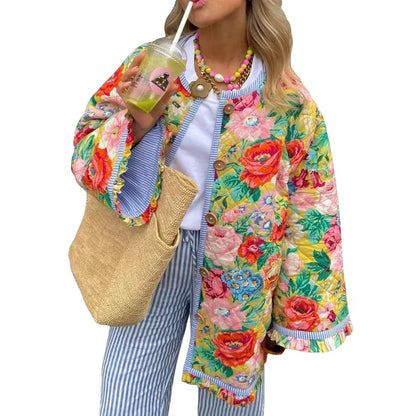 LM | Light summer coat with floral print