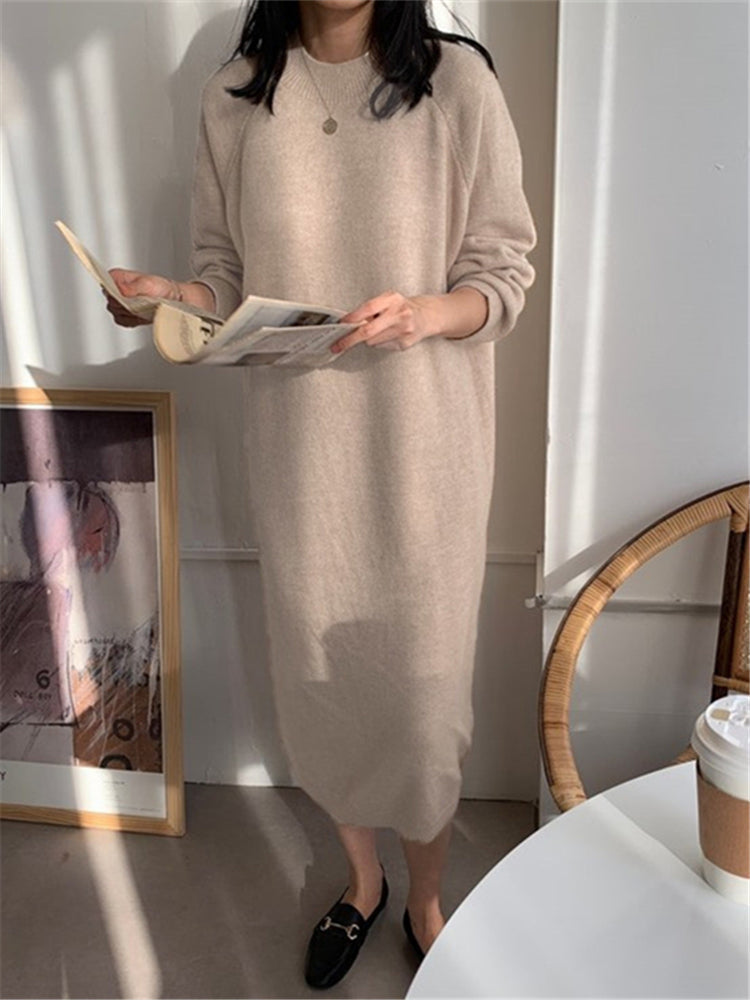LM | Cozy knit midi dress