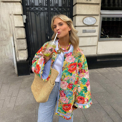 LM | Lovely Floral coat for women