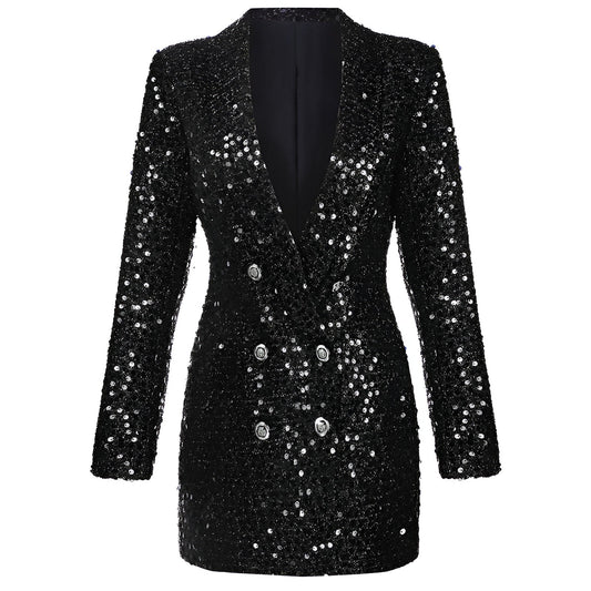 LM | Shine in a glamorous blazer dress