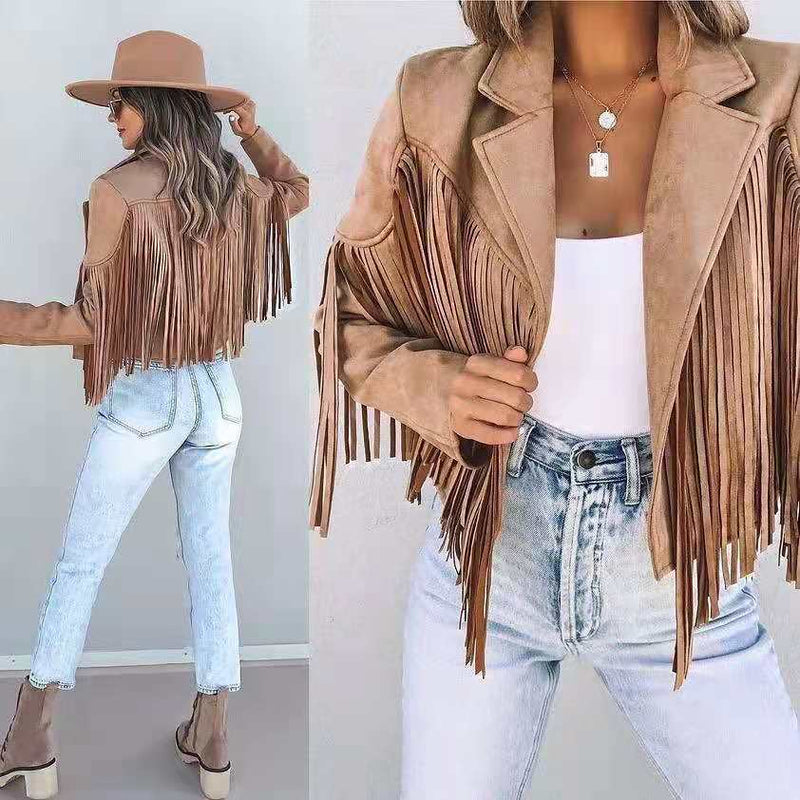 LM | Retro-chic jacket with fringes