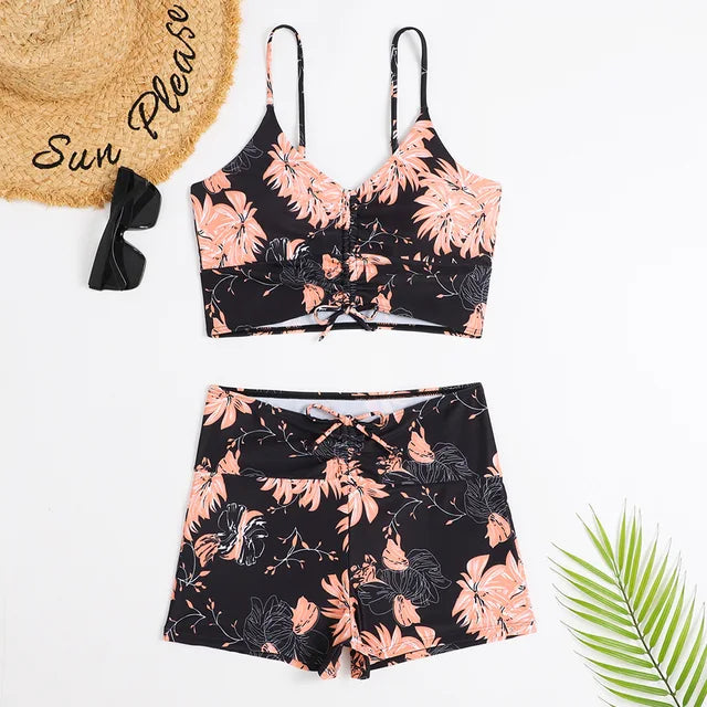 Bondie® | 3-piece Ombre Lace Bikini Swimsuit With Beach Skirt