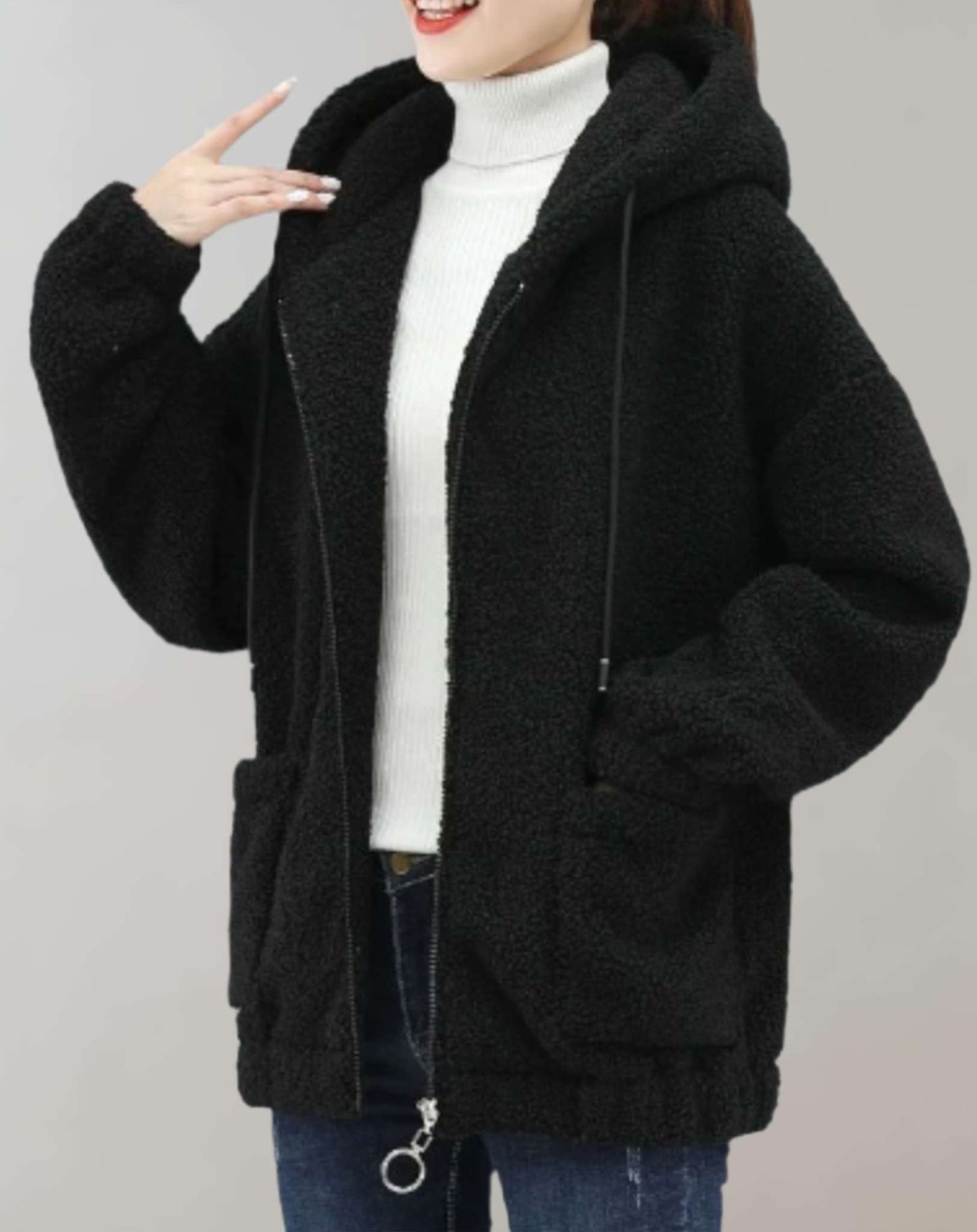 LM | Comfortable plush jacket for women