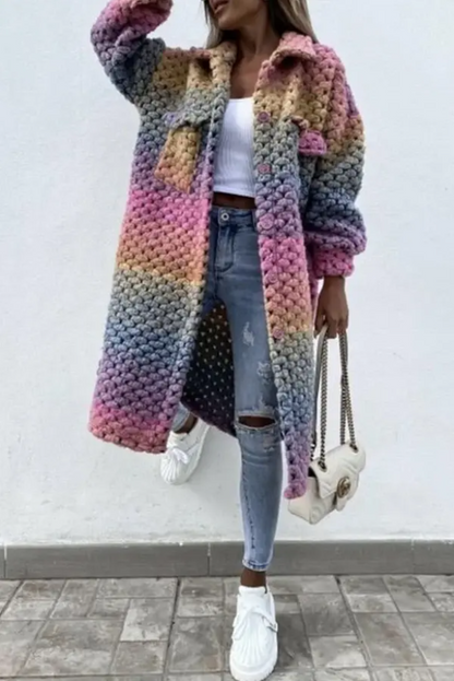 LM | casual plaid braided jacket